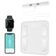 FITDAYS 8-Electrode Smart Scale: Full Body Composition Analyzer, 27 Metrics via Bluetooth Fitdays APP, 400lbs（FG2001B-A-WHITE）