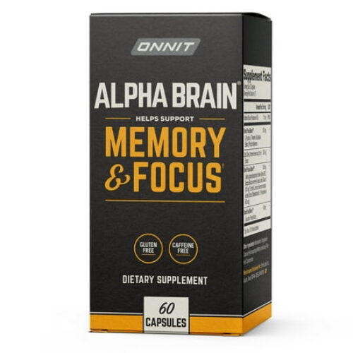 ONNIT Alpha BRAIN Nootropic Brain Health, Memory and Focus Support, 60 Ct